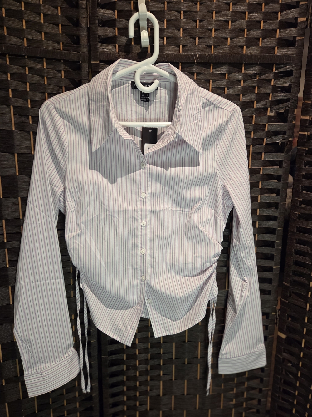 BNWT Striped Pink and White WoMen’s Button-Down Shirt